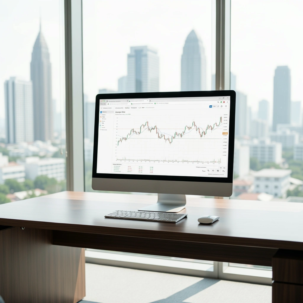 พื้นที่ทำงานวิเคราะห์การเงินที่ทันสมัย